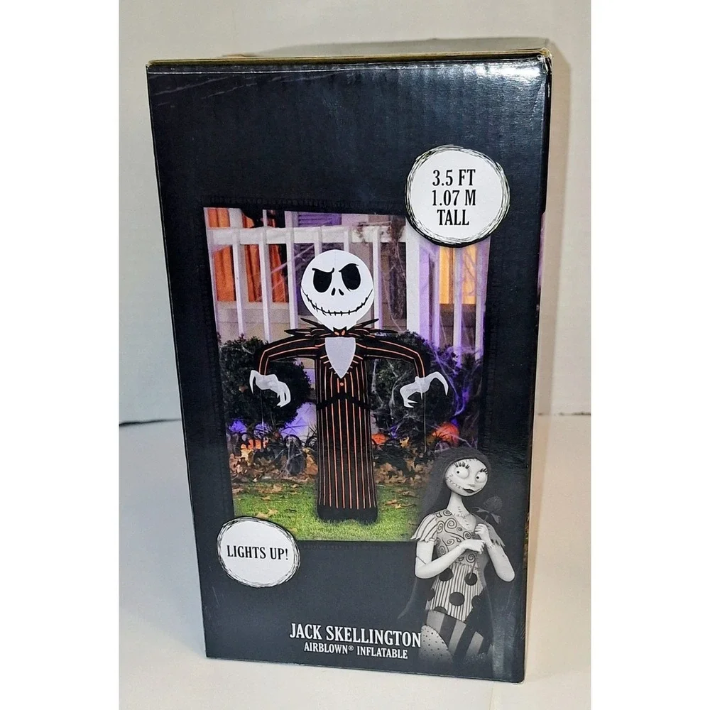 Gemmy Nightmare Before Christmas Inflatable Jack Skellington Lights Up 3.5 Feet
